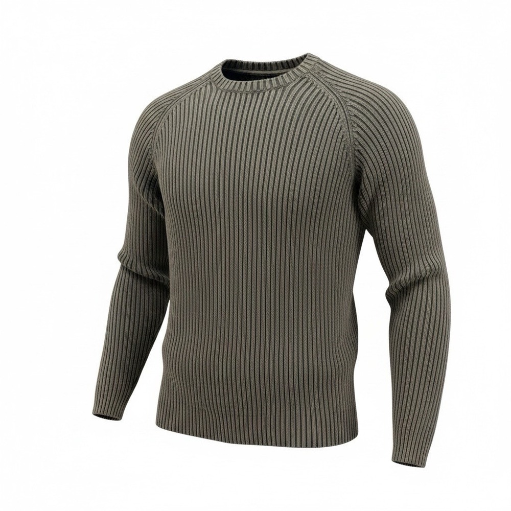 Tommy Bahama Sweater Mens XL Green 100% Cotton Chunky Rib Knit Crewneck